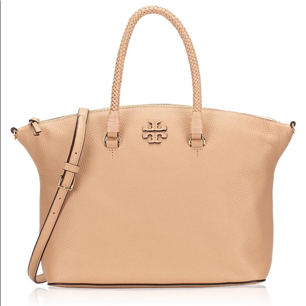 Tory Burch Taylor Devon Sand Satchel Tote Bag $495